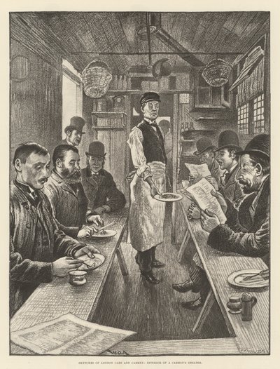 Sketches of London Cabs and Cabmen, Interior of a Cabmen